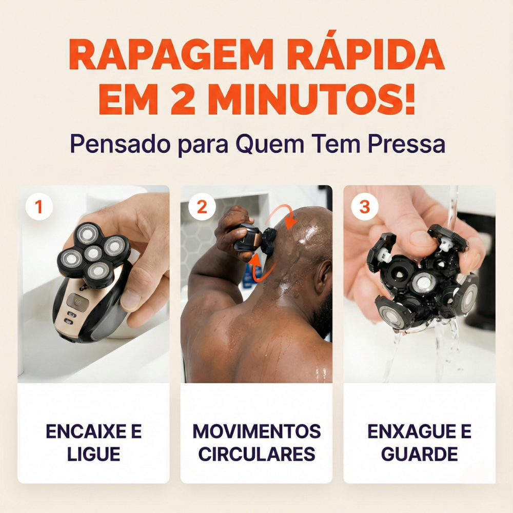 Afeitador Cabeça & Corpo 4-em-1